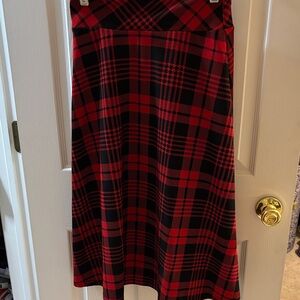Emery Rose Plaid Red and Black Women's Skirt